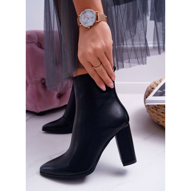 FRID Women's Boots On A High Heel, Zipper With Spitz Black Ferol 2