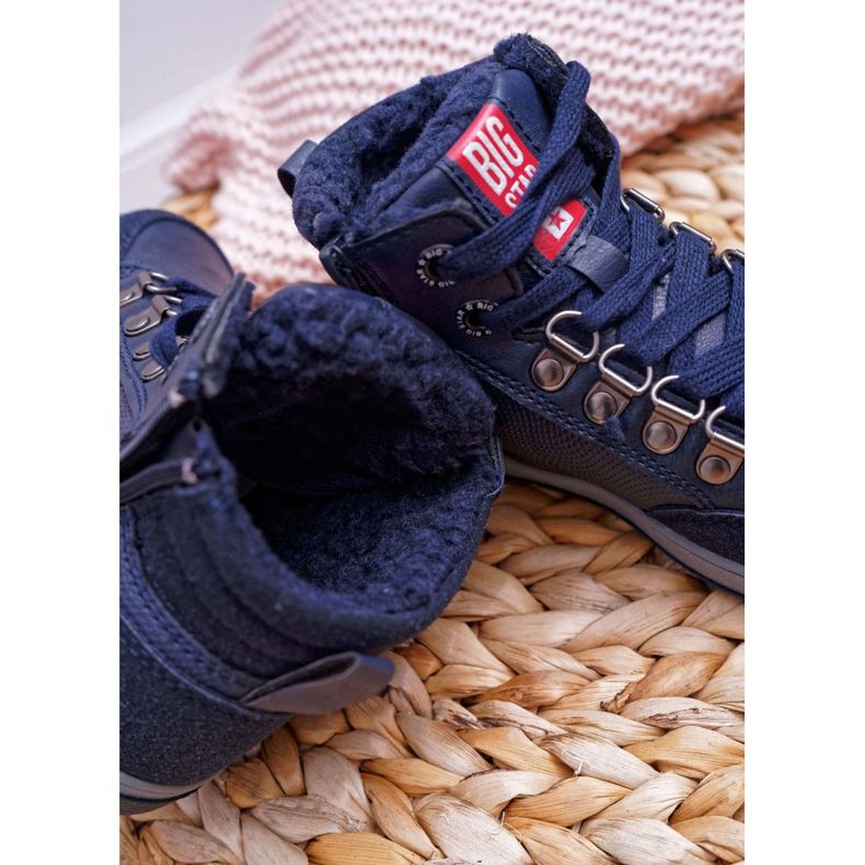 Children's Boy's Shoes Sneakers Big Star Sheepskin Navy Blue EE374088 2