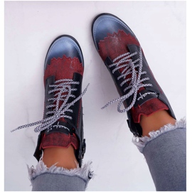 Women's Leather Maciejka Boots Black 03190 multicolored 2