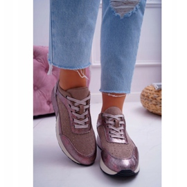 Women's sports shoes Beige Sergio Leone Ondar brown pink 2