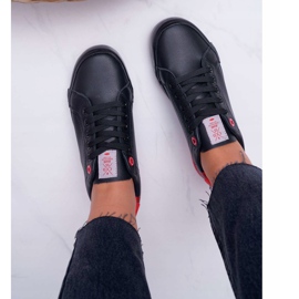 Women's Cross Jeans Black Sneakers EE2R4019C red 2