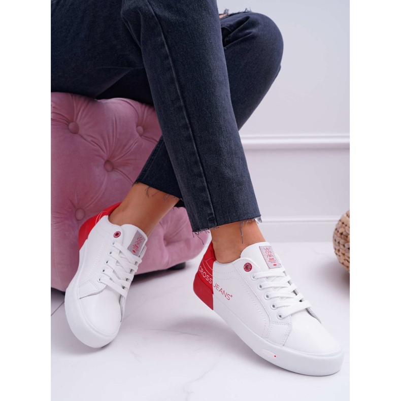 Women's Sneakers Cross Jeans White EE2R4016C red 1