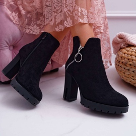 BUGO Women's boots on a high heel Black DubiDa 2