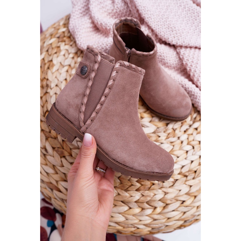 POPA Children's Boots Flat Heel Khaki Sicarro 1