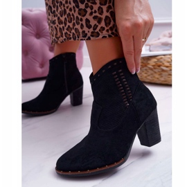 FP1 Women's Boots On Heel Suede Black Westema 2