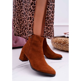 Women's Boots On High Heel Sergio Leone Camel BT520 brown 1