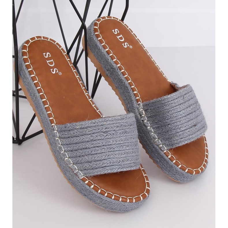 Blue espadrilles slippers 7970-PL Denim multicolored 1