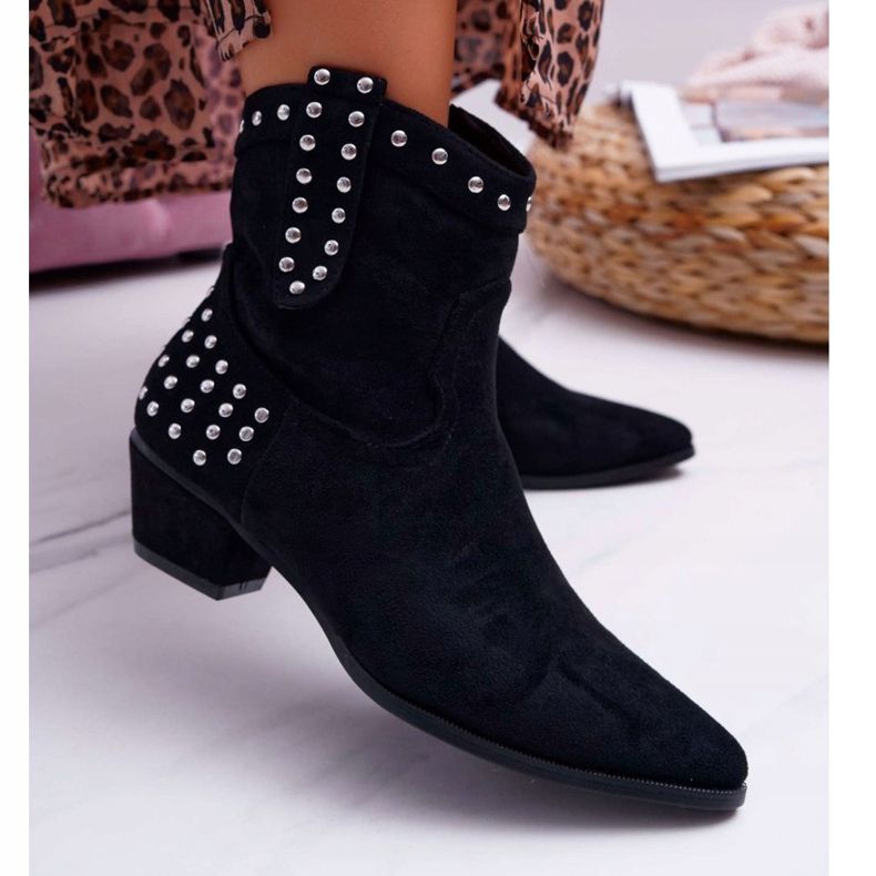 FP1 Women's Cowboy Boots Flat Heel Black Fine 1 FP1 Women's Cowboy Boots Flat Heel Black Fine 1