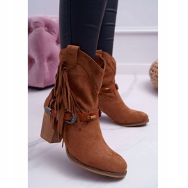 Marciapo Brown Cowboy Boots with a buckle 1