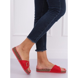 Red scholki slippers 6103 Red 1