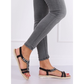 Black espadrilles sandals CO-78 Black 2