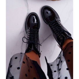 Women's Boots Lacquered On a Heel Black Insist 2