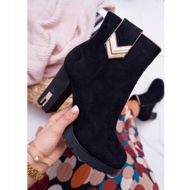 FE1 Women's Boots On Heel Warm Suede M319 Black Midway 1
