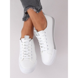 Women's white and gray sneakers R13YD1388-11 Gray grey 2