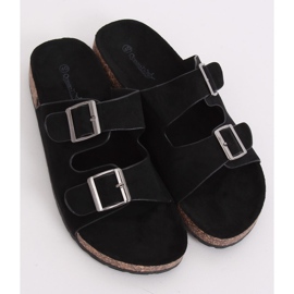Black scholki slippers BL3100-SF Black 1