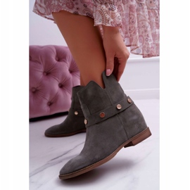 Women's Boots Laura Messi 1890 Suede leather Olive Darmah multicolored green 2