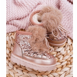 FRROCK Children's Snow Boots With Fur Champagne Minnie Mouse pink 1 FRROCK Children's Snow Boots With Fur Champagne Minnie Mouse pink 1