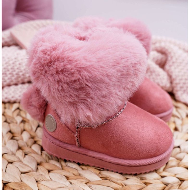 FRROCK Children's Snow Boots with Fur Pink Kiks 2 FRROCK Children's Snow Boots with Fur Pink Kiks 2