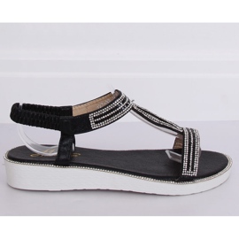 Black women's sandals 127-89 Black 2