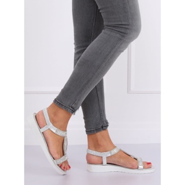 Silver sandals for women 127-89 Silver grey 1