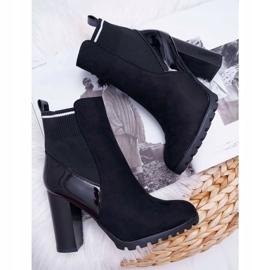 FRERY Women's boots on a heel Suede Black Fenem 6