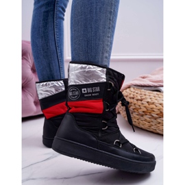 Women's Black Warm Snow Boots With Fur Big Star EE274656 2