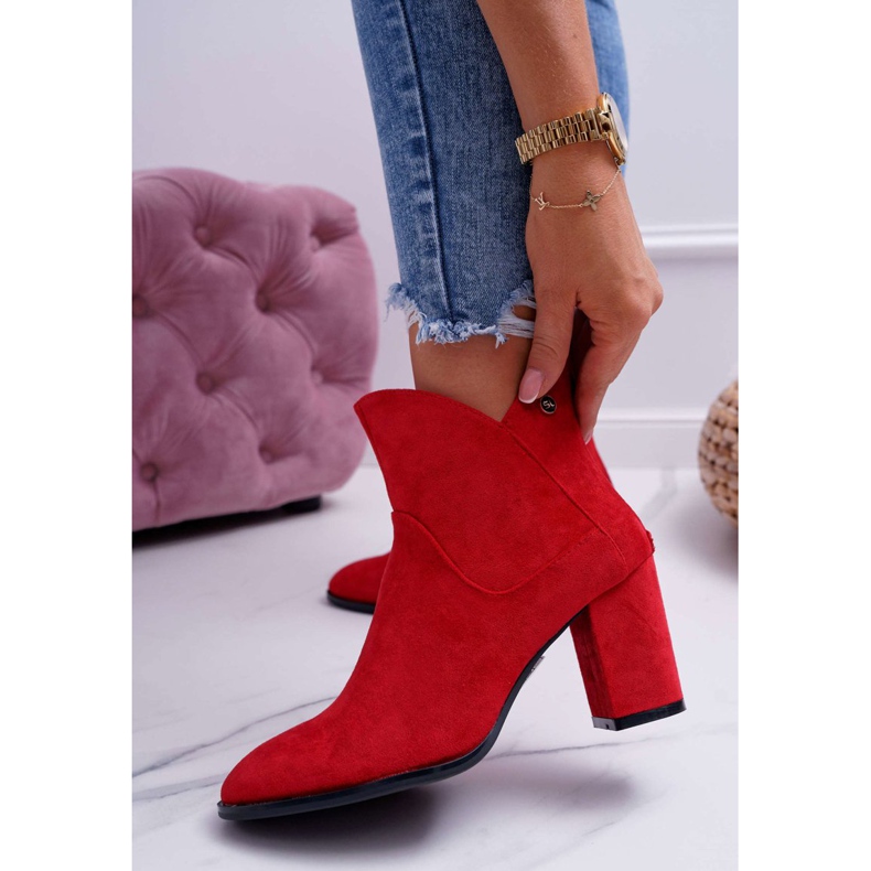 Women's Boots On High Heel Sergio Leone Red BT525 1