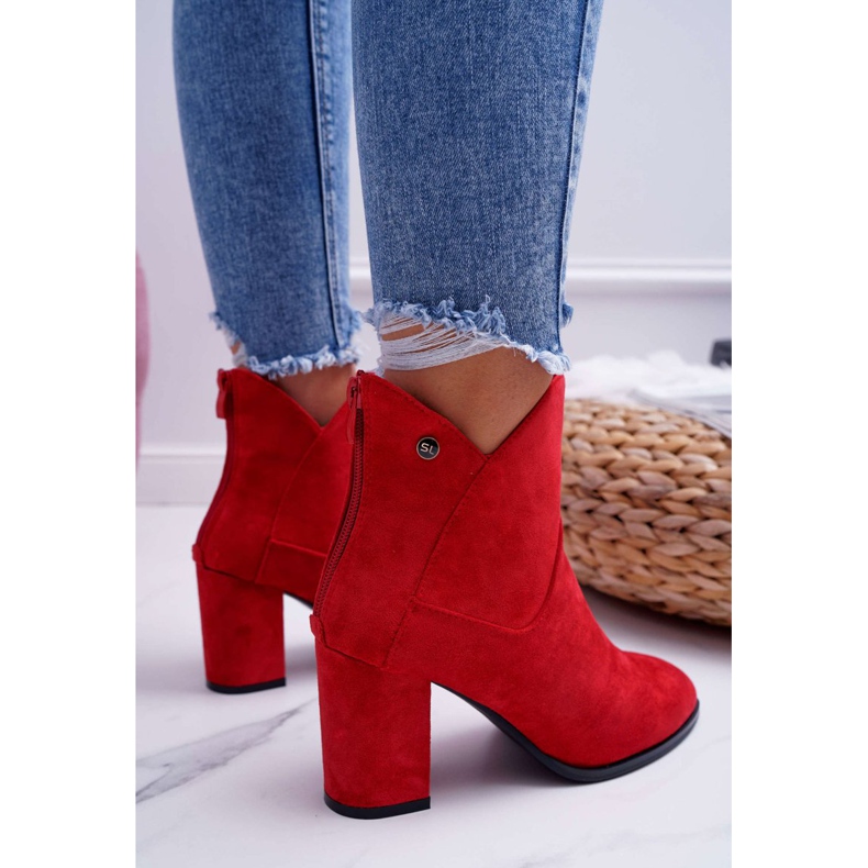 Women's Boots On High Heel Sergio Leone Red BT525 2