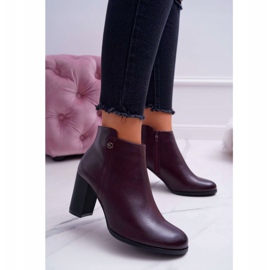 Women's Boots On High Heel Sergio Leone Burgundy BT518 red 1