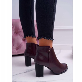 Women's Boots On High Heel Sergio Leone Burgundy BT518 red 2