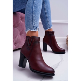 Women's Boots On High Heel Sergio Leone Burgundy BT537 red 1