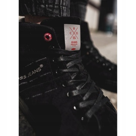 Men's Sneakers High Cross Jeans Leather Suede Black EE1R4057C 2