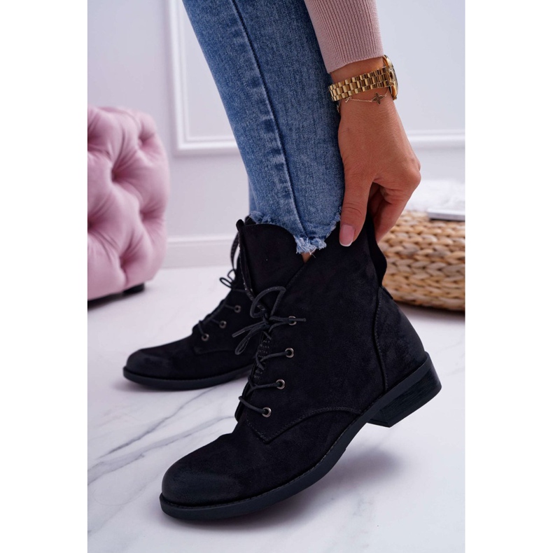 S.Barski Women's High Boots Black Suede Barski 75-13 1