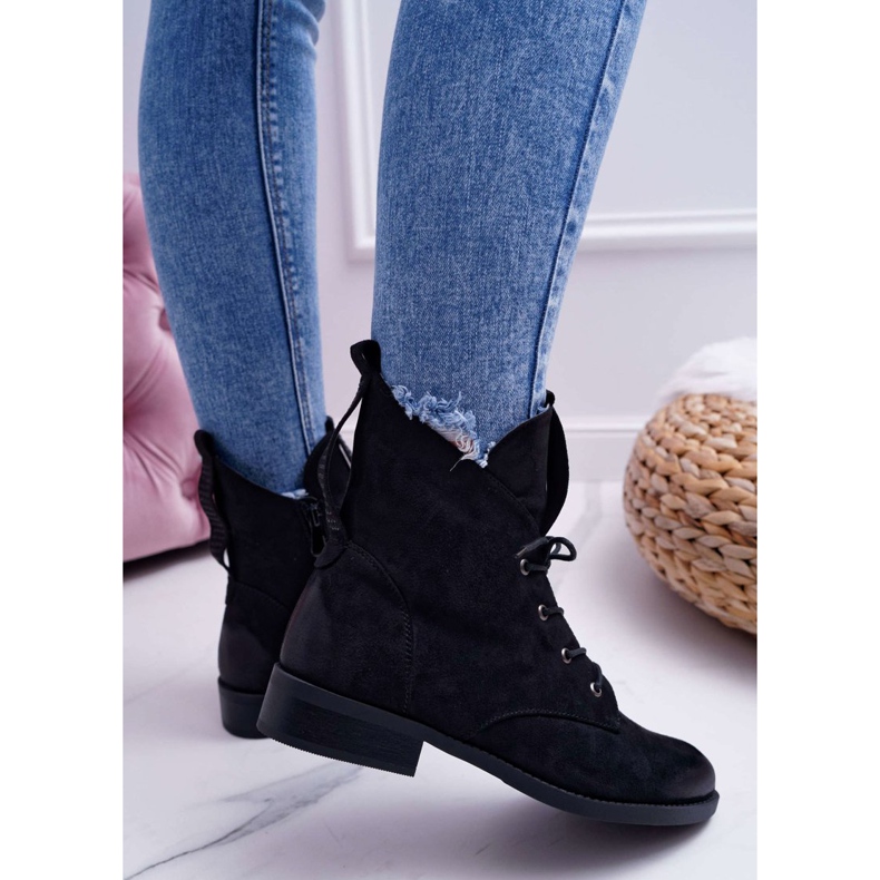 S.Barski Women's High Boots Black Suede Barski 75-13 2