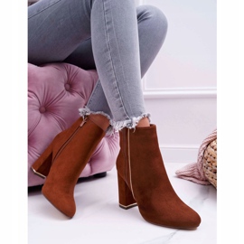 FE1 Women's Boots On High Heel Camel Domeno brown 2