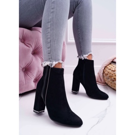 FE1 Women's Boots On High Heel Black Domeno 1