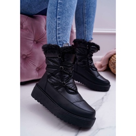 FRGIV Women's Snow Boots With Fur Black Calma 1