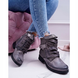FG2 Women's Boots Flat Heel Warm Gray Debra grey 2