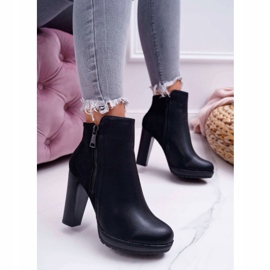 FE1 Black Malma women's boots on a high heel 1