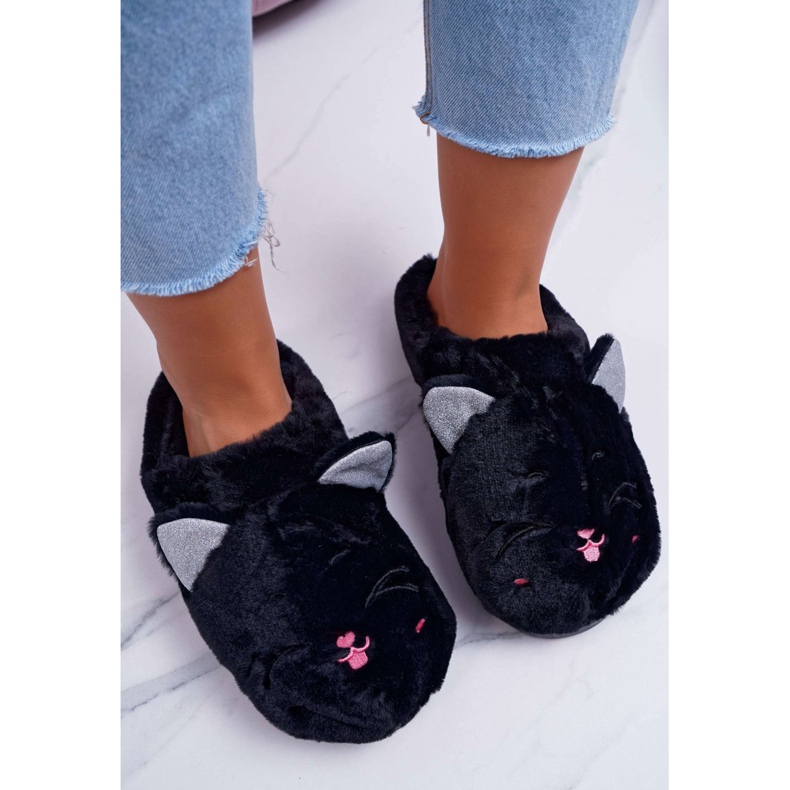 Women's Slippers Cats with Ears Black Sleppyhead 1 Women's Slippers Cats with Ears Black Sleppyhead 1