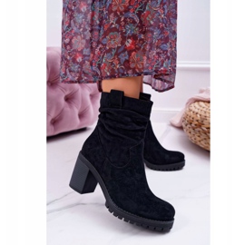 FB2 Women's Boots On Heel Suede Black Celma 1