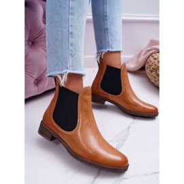 Women's Boots Leather Jodhpur boots Maciejka Camel 04359 brown 1