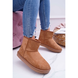 FRJ Women's Warm Snow Boots Camel Puffen brown 1
