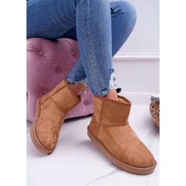 FRJ Women's Warm Snow Boots Camel Puffen brown 2