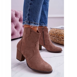 BUGO Women's Boots On Heel Cowboy Boots Khaki Nutriso 1