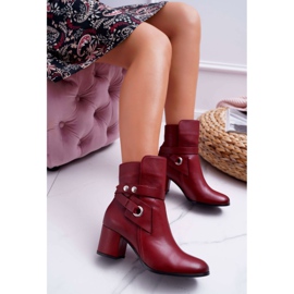 Women's Boots Leather Slip-on Burgundy 1820 Laura Messi red 1