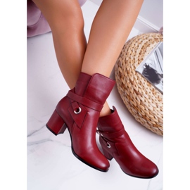 Women's Boots Leather Slip-on Burgundy 1820 Laura Messi red 2