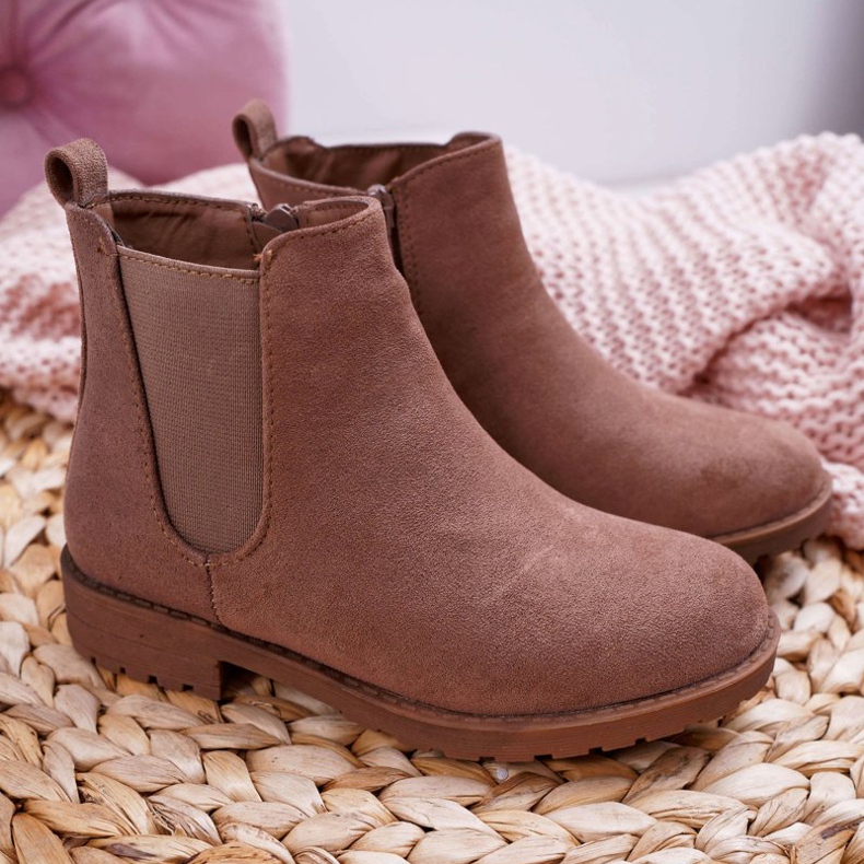 POPA Children's boots with Flat Heel Khaki Mergolo 2