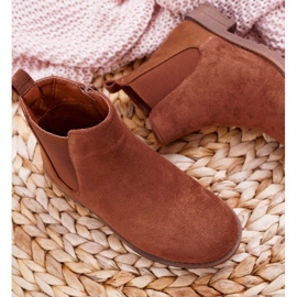 POPA Children's boots with Flat Heel Camel Mergolo brown 1
