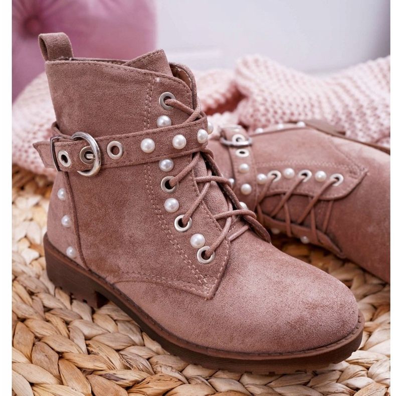 FP1 Pearls Khaki Nargos children's boots pink 1 FP1 Pearls Khaki Nargos children's boots pink 1